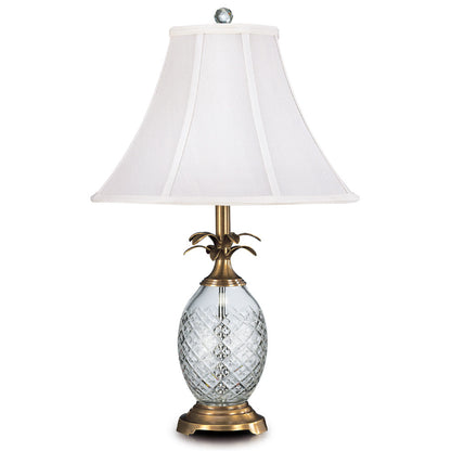 Lite Master Hospitality Table Lamp in Antique Solid Brass with 24% Lead Crystal T5005AB-SL