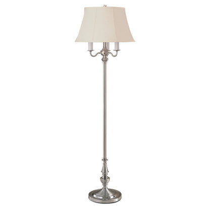 Lite Master Greenwich Floor Lamp Nickel on Solid Brass F7578NK-SL