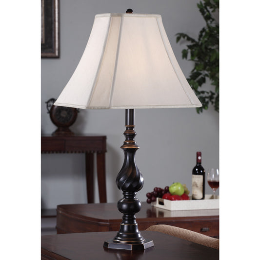 Lite Master Lisburn Table Lamp in Oil Rubbed Bronze on Solid Brass T6045RZ-SR