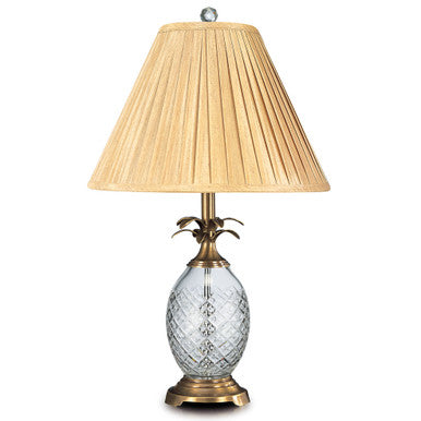 Lite Master Belford Table Lamp in Antique Solid Brass with 24% Lead Crystal T5005AB-SR