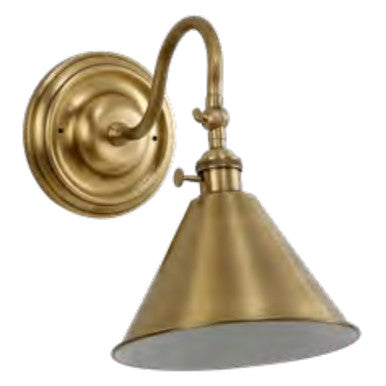 Lite Master Atherton Adjustable Wall Sconce in Antique Solid Brass W3643AB-B17