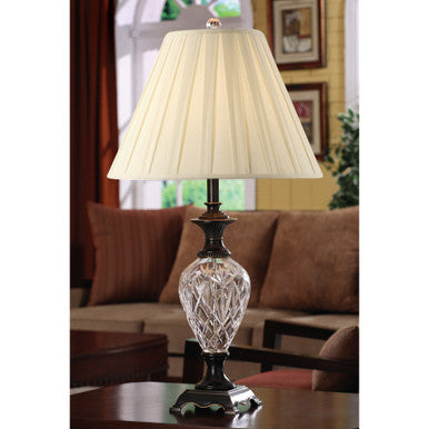 Lite Master Carlisle Table Lamp in Oil Rubbed Bronze on Solid Brass with Crystal T5033RZ-SR