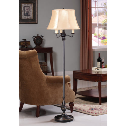 Lite Master Greenwich Floor Lamp Oil Rubbed Bronze on Solid Brass F7578RZ-SL