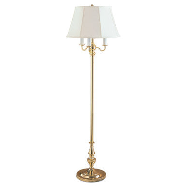 Lite Master Greenwich Floor Lamp Polished Solid Brass F7578PB-SL