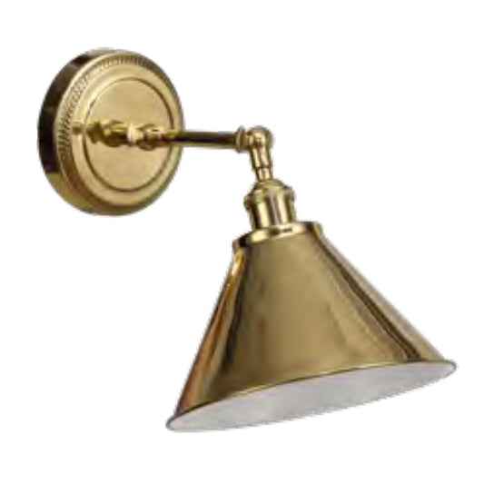 Lite Master Jackson Adjustable Wall Sconce in Polished Solid Brass W3645PB-B18