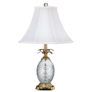 Lite Master Hospitality Table Lamp in Polished Solid Brass with 24% Lead Crystal T5005PB-SL