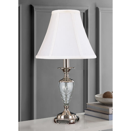 Lite Master Olivia Table Lamp in Chrome with 24% Lead Crystal T5016CR-SL