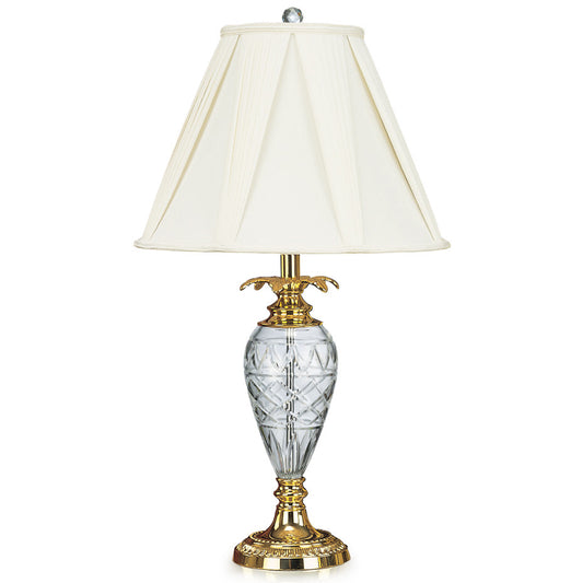 Lite Master Wentworth Table Lamp in Polished Solid Brass with Crystal T4937PB-SR