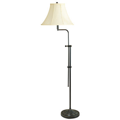 Lite Master Camille Adjustable Floor Lamp Oil Rubbed Bronze on Solid Brass F5624RZ-SL