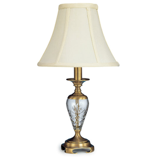 Lite Master Olivia Table Lamp in Antique Solid Brass with 24% Lead Crystal T5016AB-SL