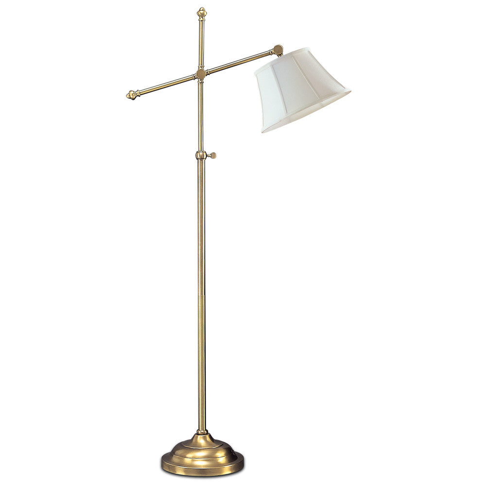 Lite Master Abington Adjustable Floor Lamp Antique Solid Brass F5636AB-SL