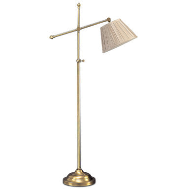 Lite Master Abington Adjustable Floor Lamp Antique Solid Brass F5636AB-SR