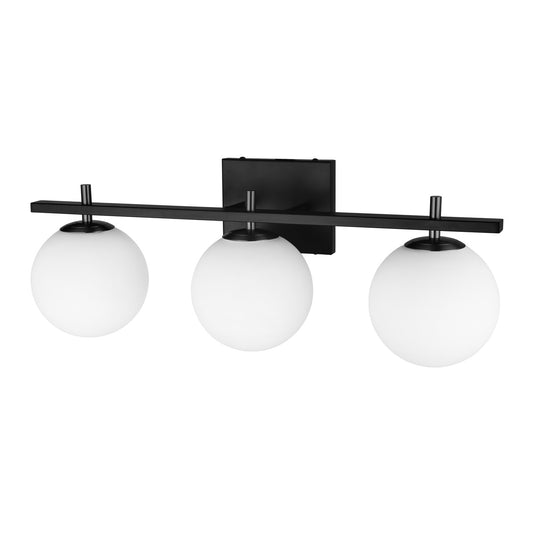 Dainolite 3 Light Halogen Vanity, Matte Black VAD-233W-MB