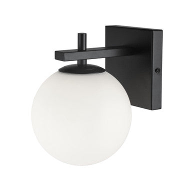 Dainolite 1 Light Halogen Wall Sconce, Matte Black VAD-51W-MB