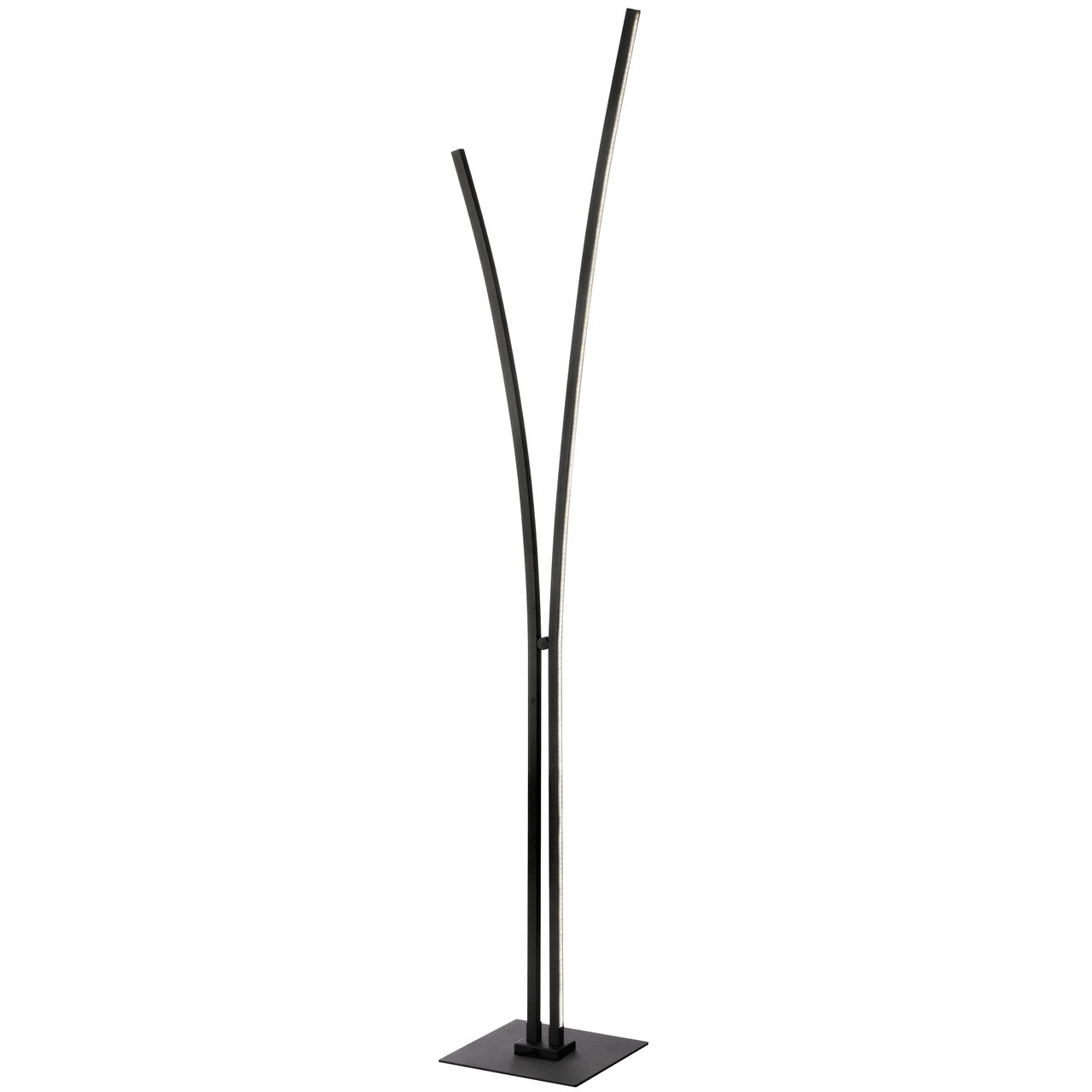 Dainolite 34W Floor Lamp, Matte Black w/ White Acrylic Diffuser VIN-6536LEDF-MB