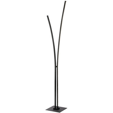 Dainolite 34W Floor Lamp, Matte Black w/ White Acrylic Diffuser VIN-6536LEDF-MB