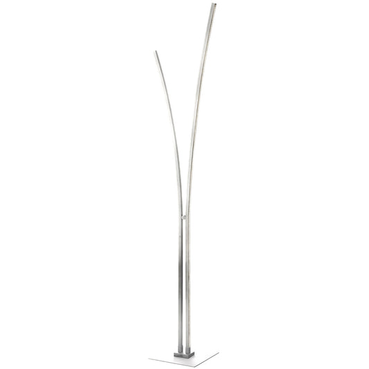 Dainolite 34W Floor Lamp, Silver with White Acrylic Diffuser VIN-6536LEDF-SV