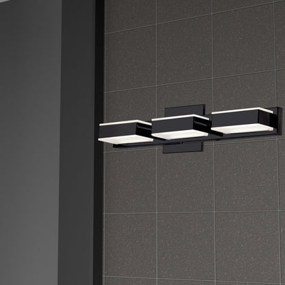 Dainolite 3 Light LED Wall Vanity, Matte Black Finish VLD-215-3W-MB