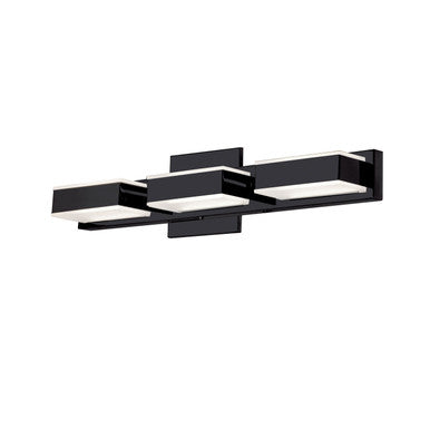 Dainolite 3 Light LED Wall Vanity, Matte Black Finish VLD-215-3W-MB