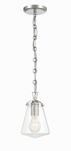 Crystorama Voss 1 Light Polished Nickel Mini Pendant VSS-7002-PN