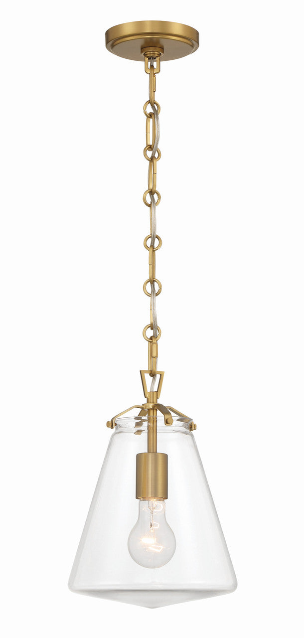 Crystorama Voss 1 Light Luxe Gold Mini Pendant VSS-7003-LG