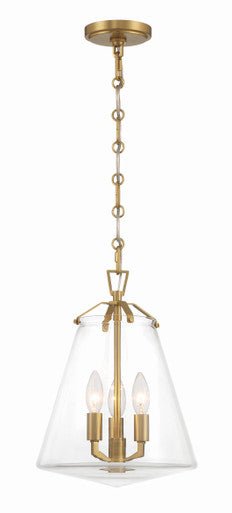 Crystorama Voss 3 Light Luxe Gold Mini Chandelier VSS-7004-LG