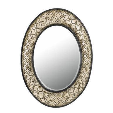 CAL Lighting Sartene Oval Polyurethane Beveled Mirror Dark Bronze WA-2151MIR