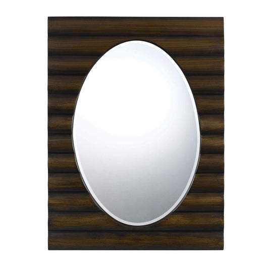 CAL Lighting Cheyenne Polyurethane Beveled Miror Teak WA-2172MIR