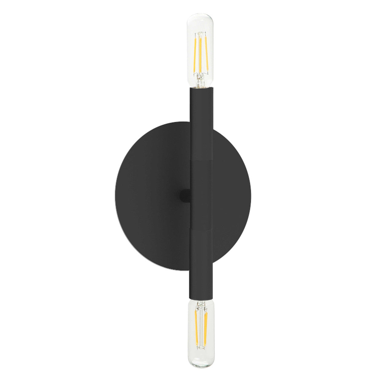 Dainolite 2 Light Incandescent Wall Sconce, Matte Black WAN-132W-MB