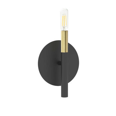 Dainolite 1 Light Incandescent Wall, Sconce Matte Black and Aged Brass WAN-91W-MB-AGB