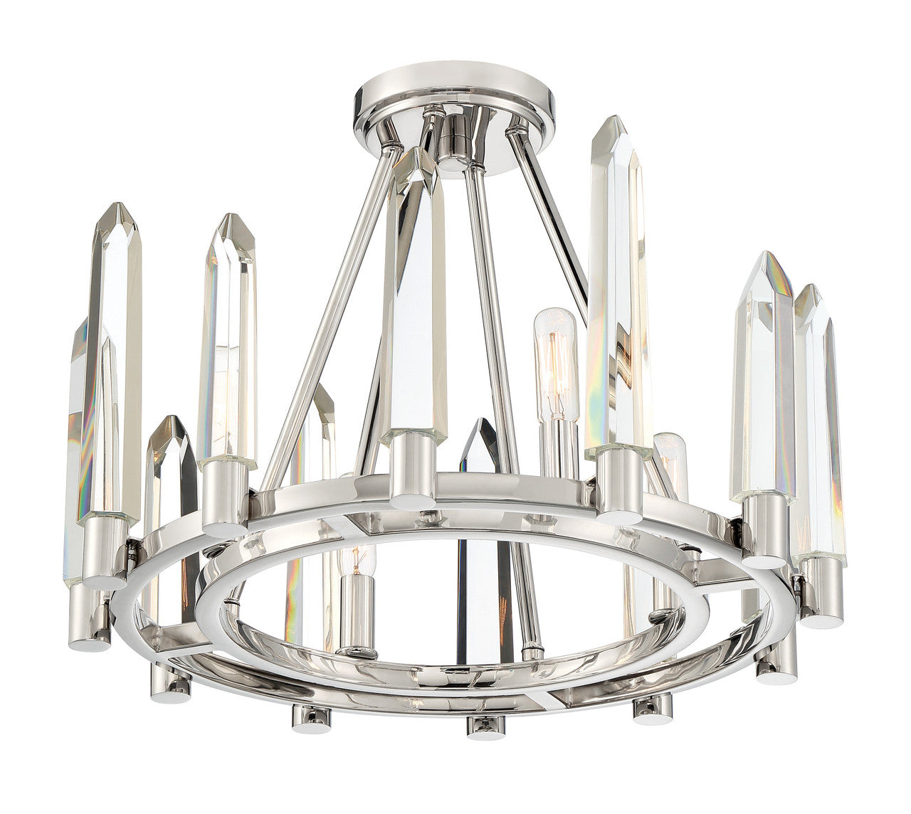 Crystorama Watson 4 Light Polished Nickel Ceiling Mount WAT-B2004-PN