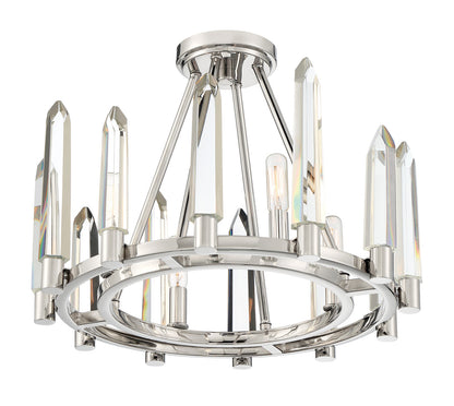 Crystorama Watson 4 Light Polished Nickel Ceiling Mount WAT-B2004-PN