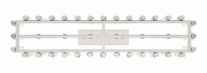 Crystorama Watson 6 Light Polished Nickel Linear Chandelier WAT-B2006-PN