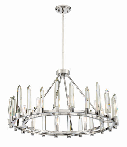 Crystorama Watson 8 Light Polished Nickel Chandelier WAT-B2008-PN