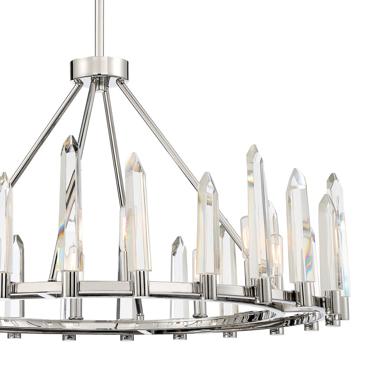 Crystorama Watson 8 Light Polished Nickel Chandelier WAT-B2008-PN