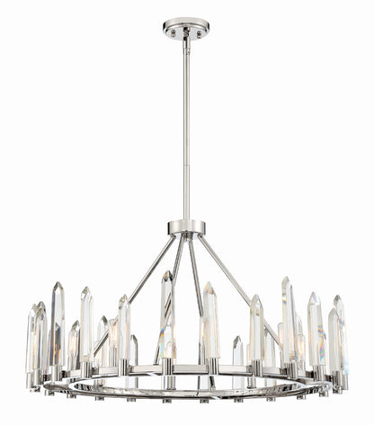 Crystorama Watson 8 Light Polished Nickel Chandelier WAT-B2008-PN