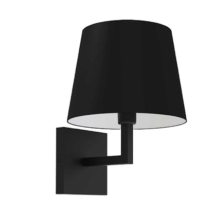 Dainolite 1 Light Incandescent Wall, Sconce Matte Black with Black Shade WHN-91W-MB-BK