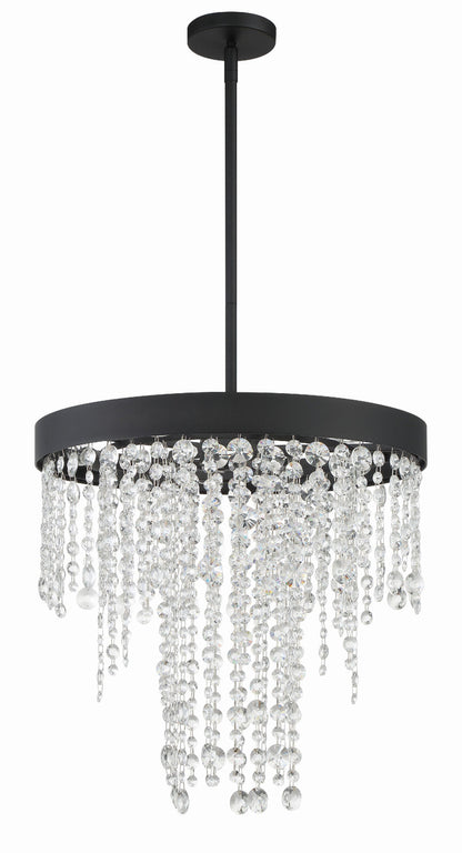 Crystorama Winham 5 Light Black Forged Chandelier WIN-615-BF-CL-MWP