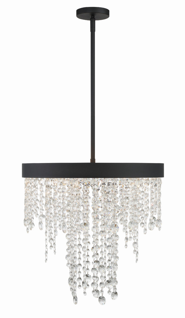 Crystorama Winham 5 Light Black Forged Chandelier WIN-615-BF-CL-MWP