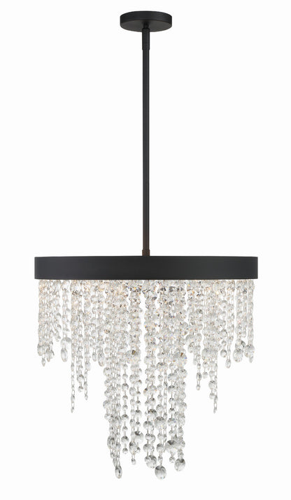 Crystorama Winham 5 Light Black Forged Chandelier WIN-615-BF-CL-MWP