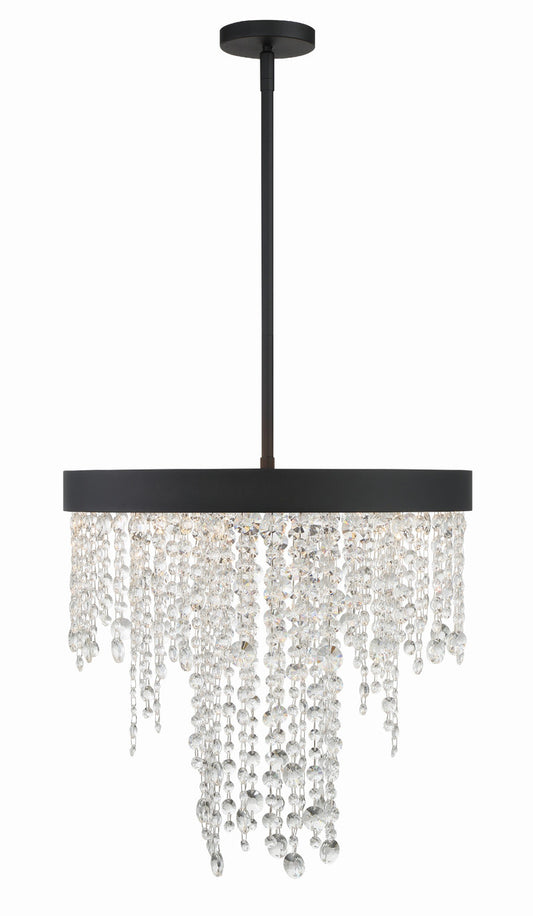 Crystorama Winham 5 Light Black Forged Chandelier WIN-615-BF-CL-MWP