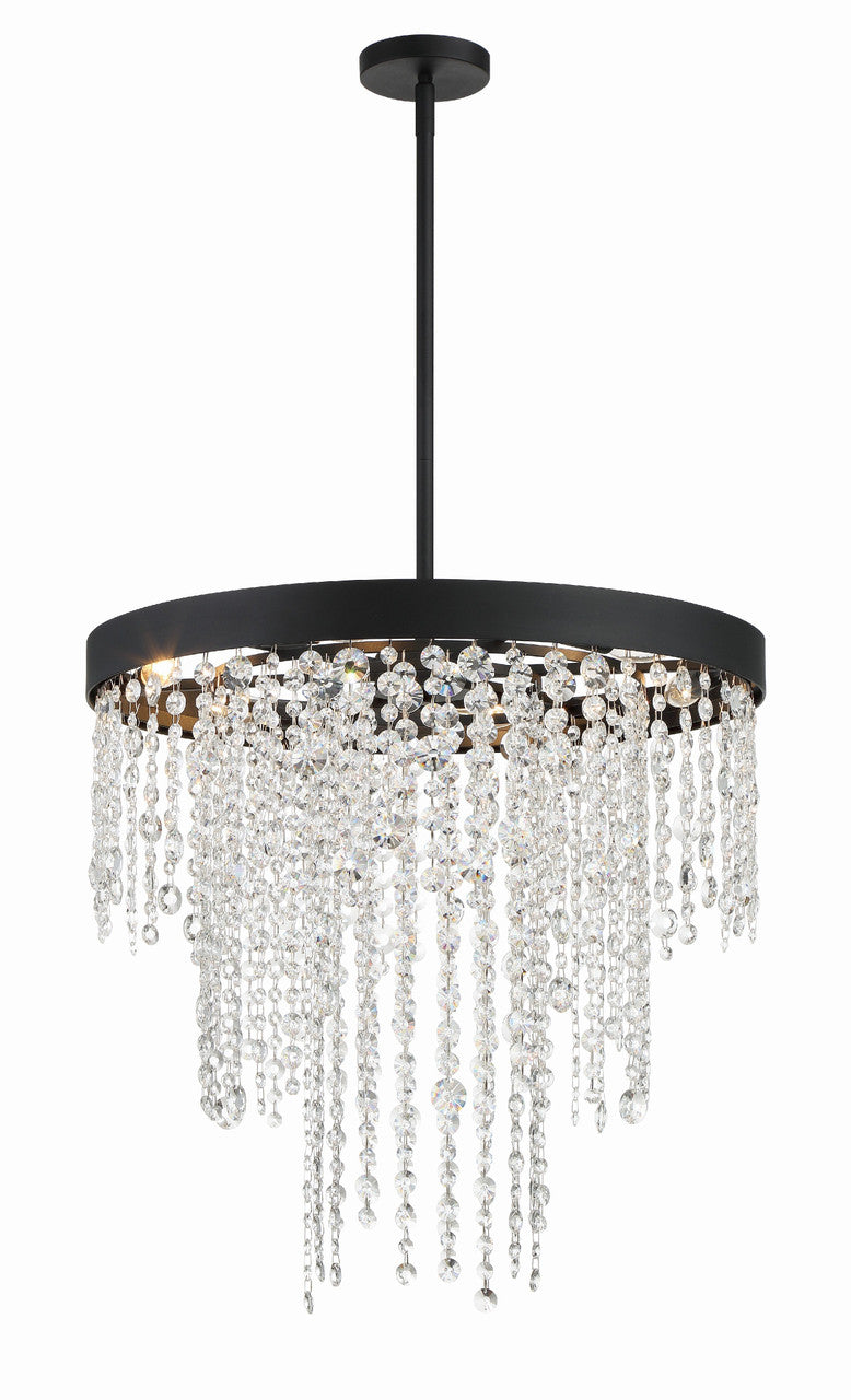 Crystorama Winham 6 Light Black Forged Chandelier WIN-616-BF-CL-MWP