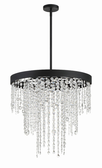 Crystorama Winham 6 Light Black Forged Chandelier WIN-616-BF-CL-MWP