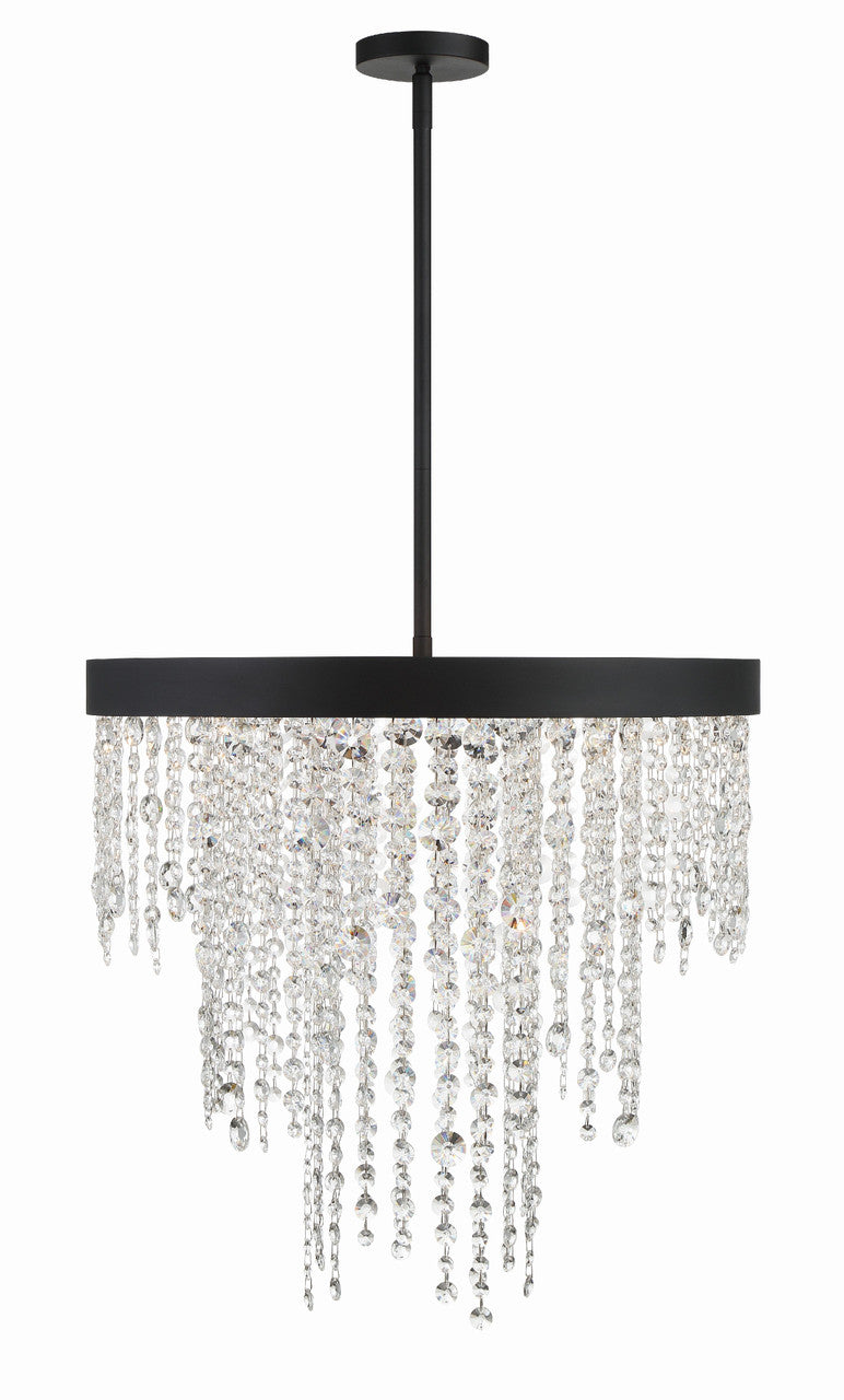 Crystorama Winham 6 Light Black Forged Chandelier WIN-616-BF-CL-MWP