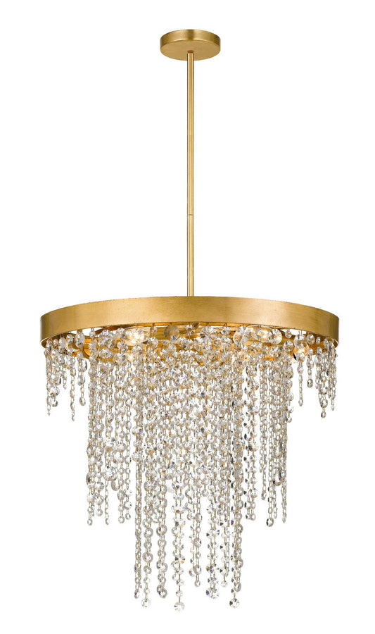 Crystorama Winham 6 Light Antique Gold Crystal Chandelier WIN-616-GA-CL-MWP