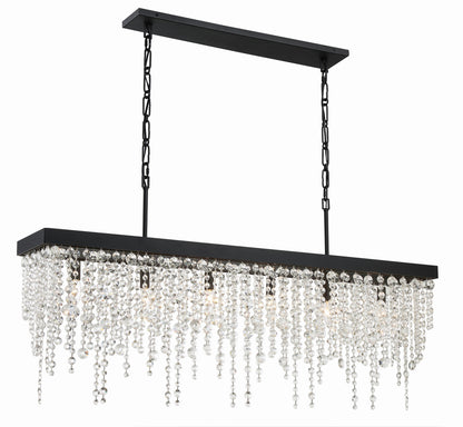 Crystorama Winham 6 Light Black Forged Chandelier WIN-617-BF-CL-MWP