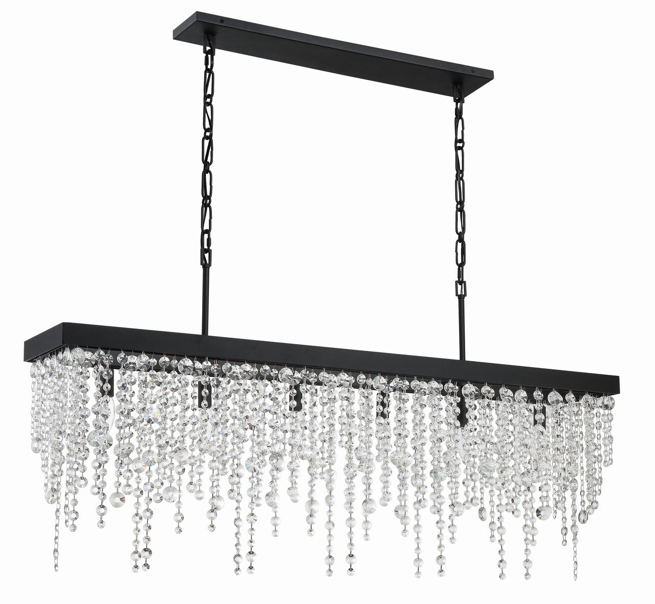 Crystorama Winham 6 Light Black Forged Chandelier WIN-617-BF-CL-MWP