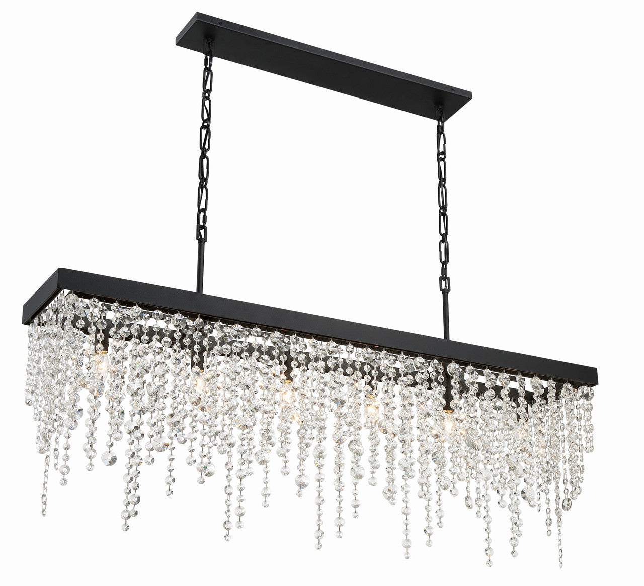 Crystorama Winham 6 Light Black Forged Chandelier WIN-617-BF-CL-MWP