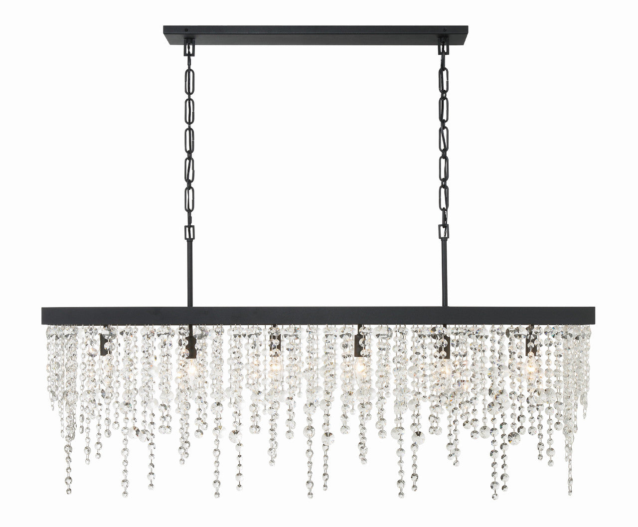 Crystorama Winham 6 Light Black Forged Chandelier WIN-617-BF-CL-MWP