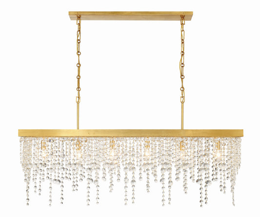 Crystorama Winham 6 Light Antique Gold Chandelier WIN-617-GA-CL-MWP